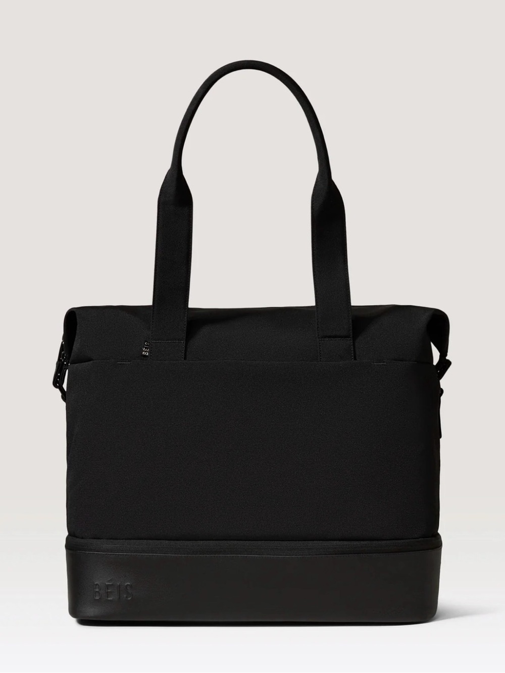 BEIS Black Duffel Tote with Structured Base